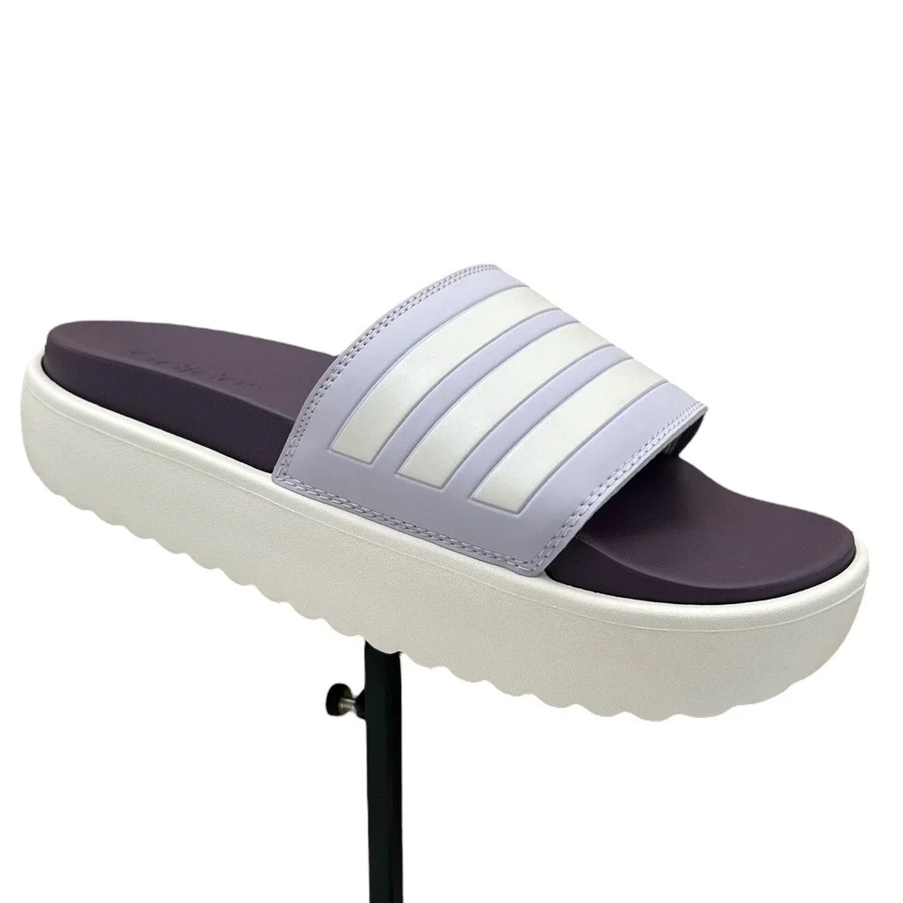 adidas Women's Adilette Platform‎ Slide Sandals Size 8 (Fits like 9) Lavender